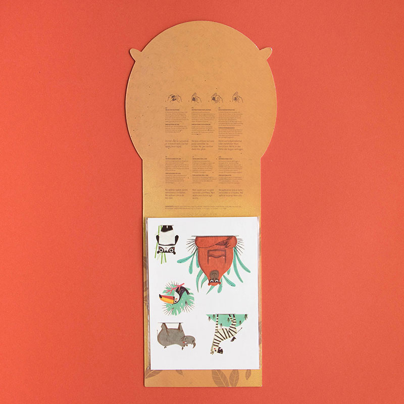 10 jungle animal decals